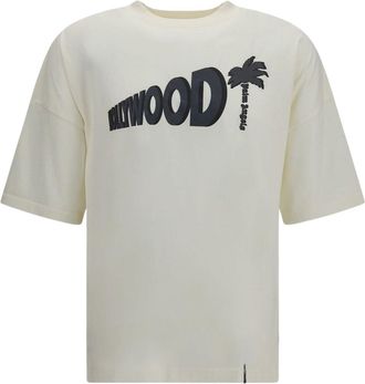 Palm Angels Monochrome Palm Graphic Loose Tee