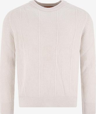 Cruna Rundhals-Strickpullover in Edelausf&uuml;hrung