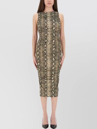 Michael Kors snake print sleeveless midi dress