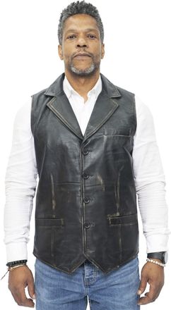 Infinity Leather Mens Smart Classic Leather Waistcoat-Bristol