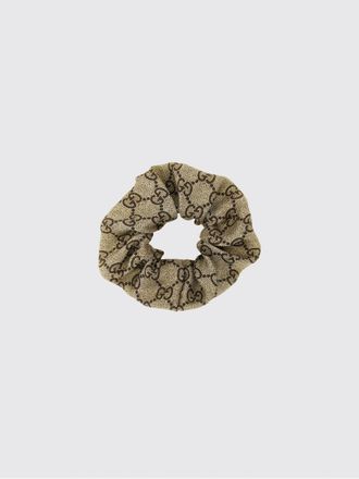 Gucci Scrunchie in twill di seta con monogram GG stampato
