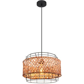 Globo Lighting Globo Gina Lampada a sospensione con struttura in filo metallico, nera, 1x E27