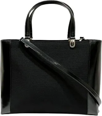 Dior Pre-owned Tote Bags, female, Black, Size: ONE SIZE Pre-owned Canvas Vintage Tote Bag