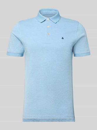 Jack & Jones Jack & Jones Slim Fit Poloshirt mit Viskose-Anteil Modell Paulos in Hellblau, Gr&ouml;&szlig;e XXL