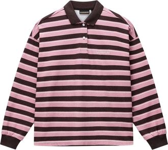 Napapijri Lehua gestreept poloshirt voor dames (Bruin/roze)