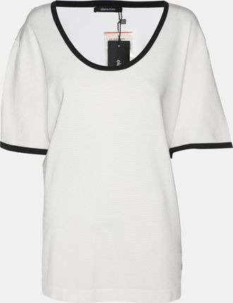 Elena Miro White/black Knit T-Shirt