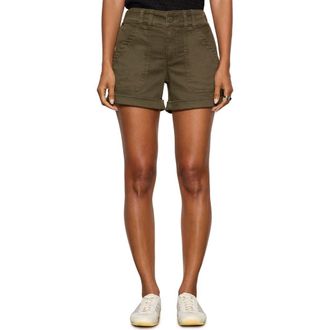 Sanctuary Wander On Denim Shorts in Burnt Olive Green at Nordstrom, Size 32
