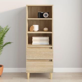 vidaXL Furniture Limited - Aparador Alto Madera Contrachapada Roble