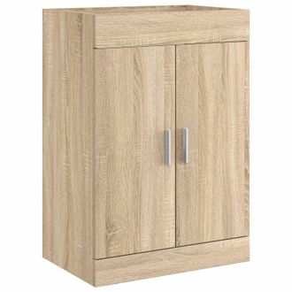 vidaXL Gabinete De Ba&ntilde;o Debajo Del Lavabo Roble Sonoma Vidaxl