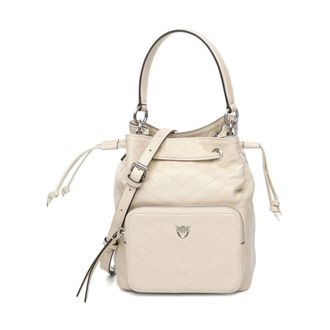 Pinko Pinko, Tassen, Dames, Beige, ONE Size, Leer, Cargo Bucket Vitello