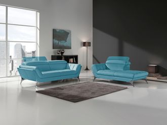 Egoitaliano Polstergarnitur »Sueli« Set, bestehend aus Sofa und Recamiere, Kopfteilverstellung, Bezug Leder