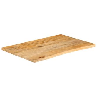 Berkfield Home Table Top Live Edge 80x60x3.8 cm Solid Wood Mango in Brown
