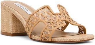 Steve Madden Hydie Block Heel Sandal in Natural Raffia at Nordstrom, Size 5.5