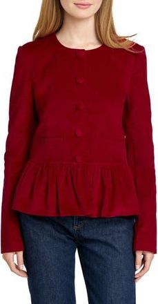 Wayf Charlie Peplum Jacket in Red at Nordstrom Rack, Size X-Large