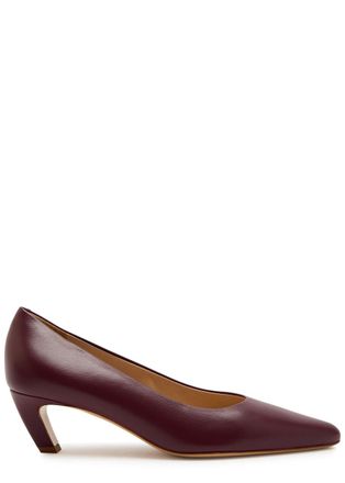 Gabriela Hearst Peggy 50 Leather Pumps - Burgundy