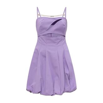 Versace Jeans Couture Party Dresses, female, Purple, Size: 2XS Short Dress with Decorative Slits