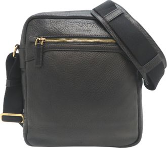 Prada Black Leather Shoulder Bag (Pre-Owned)