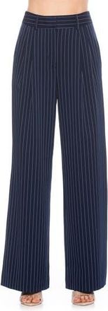 Alexia Admor Elodie Pants in Navy Stripe at Nordstrom Rack, Size 10
