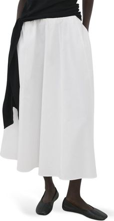 Mango Falda Newcreta Cotton A-Line Skirt in White at Nordstrom, Size Xx-Large