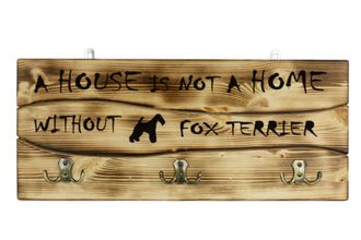 OEM Fox Terrier De Pelo Duro: Percha Para Ropa Con Perro, Expositor De Medallas, Decoraci&oacute;n Del Hogar De Art-dog