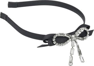 Jimmy Choo London Crystal Bow Accessori Per Capelli Nero-Donna