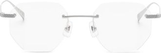 Dunhill Titanium bril met geometrisch montuur - Zilver