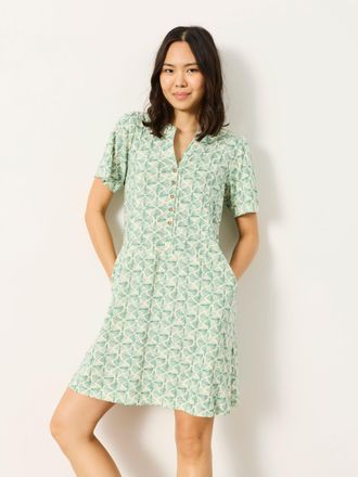 Fat Face FatFace Maggie Ivory Fan Geo Regular Jersey Dress
