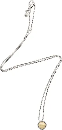 David Yurman Sterling Silver 18k Gold Petite Chatelaine Pendant Necklace