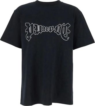 Purple T-shirt con logo - Nero