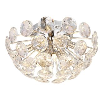 Netlighting Virina Ceiling Light Chrome K9 Crystals 10x G9 in Grey