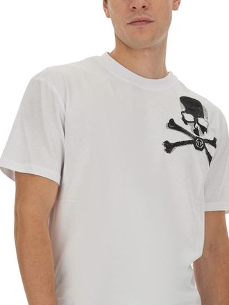 Philipp Plein Logo Cotton T-Shirt - White