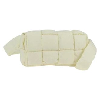 Bottega Veneta Pre-owned Nylon Schoudertas - Dames - Pre-owned - Wit - Maat: ONE Size Nylon