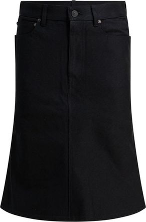 Balenciaga Godet Midi Rok - Dames - Spijkerrokken - Zwart - S - Katoen - Rokken
