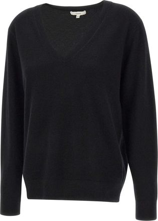 Vince Cashmere Weekend V-Neck Trui - Dames - Cashmere truien - Zwart - S - Kasjmier - Truien & Vesten