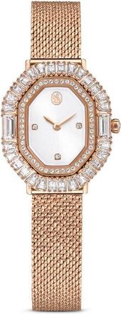 Swarovski Matrix Octagon Mesh Strap Watch, 30mm x 25mm in Rose Gold at Nordstrom