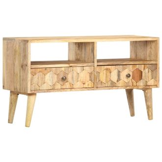 vidaXL Vidaxl Mobile Porta Tv 90x30x50 Cm In Legno Massello Di Mango