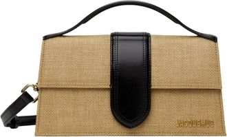 Jacquemus Grande Bambino - Dames - Handtassen - Beige - ONE Size - Katoen - Tassen