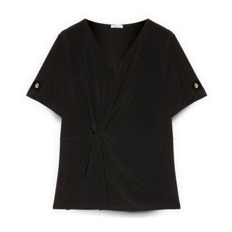 Fiorella Rubino Dames, Blouses & Shirts, Zwart, Maat: 2XL Jersey