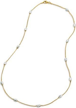 Savvy Cie Jewels Sparkling Station Chain Necklace in Yellow Gold at Nordstrom Rack
