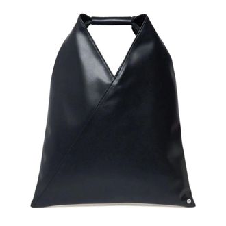 Maison Margiela Tassen, Dames, Zwart, ONE Size, Leer, Zwarte Driehoek Ontwerp Top Handtas