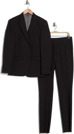 Soul of London Solid Notch Lapel Suit in Black at Nordstrom Rack, Size 38