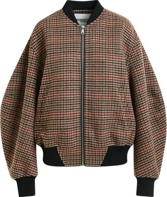 Essentiel Bomber a quadri - Marrone
