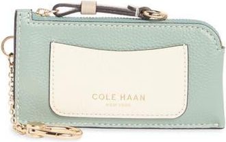 Cole Haan Essential Leather Card Case in Lily Pad /Ivory/Ch Sesame at Nordstrom Rack