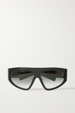 Balmain Occhiali Da Sole In Acetato E Metallo Dorato Con Montatura D-frame B-escape - Nero