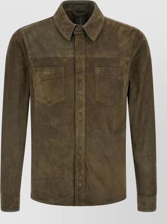 Giorgio Brato suede leather shirt jacket