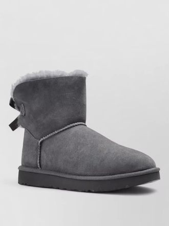 UGG ankle boots flat sole round toe bow