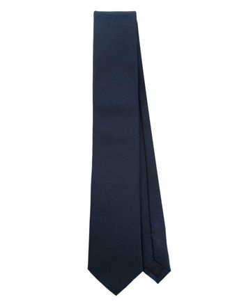 Fursac pointed-tip silk tie - Blue