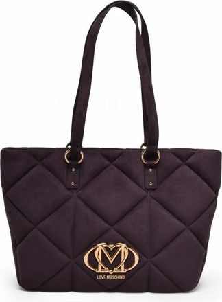 Love Moschino Borsa Shopper effetto camoscio - - Bags - Donna - Viola - ONE SIZE