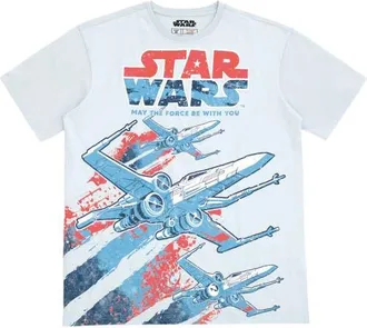 Star Wars Holiday T-Shirt in Sky Blue at Nordstrom, Size Xx-Large