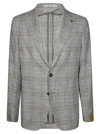 Tagliatore Tailored Slim-Fit Single-Breasted Jacket With Classic Plaid Pattern